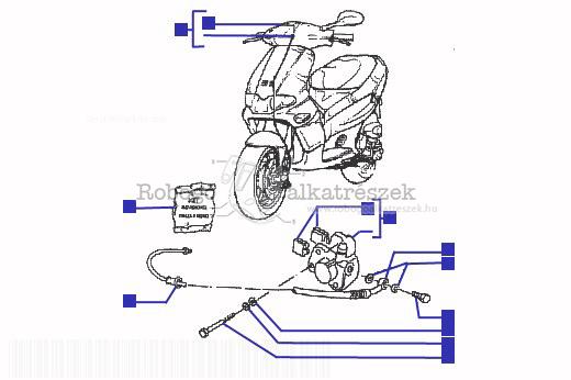 Gilera Runner 125 VX M241M 2002-2004 ZAPM24000 Front Brake Caliper-transmissions