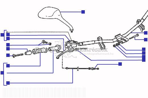 Gilera Runner 125 VX M241M 2002-2004 ZAPM24000 Handlebars Component Parts
