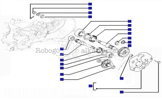 Piaggio Sfera 80 1993-1997 NS81T Rear Wheel Shaft