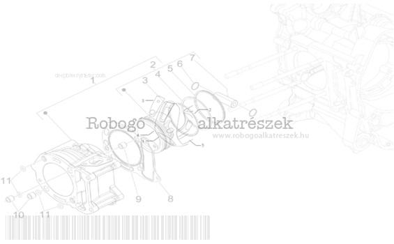 Piaggio X7 300 ie (Euro 3) M624M 2009-2014 ZAPM62201 Cylinder-piston