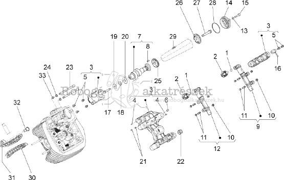 Moto Guzzi Stelvio 1200 8V 2011-2014 ZGULZ000 Lh Cylinder Timing System (roller)