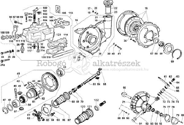 Ape Tm 703 422 Diesel Lcs 2004-2012 Gearbox - Differential Gear - Axle Shaft - Clutch
