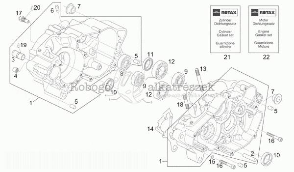 APRILIA RS125 1999-05 ZD4SF00 Crankcase - Parts