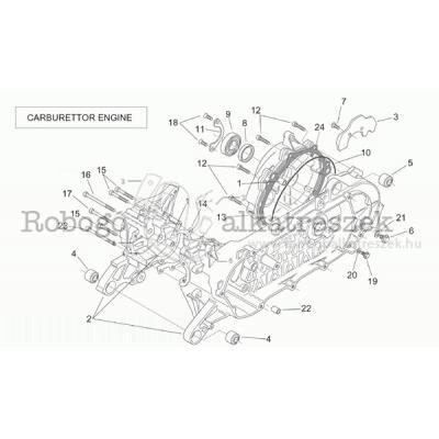 Crank-case (carburettor) - Parts