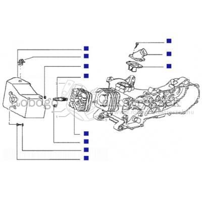 Cylinder Head-cooling Hood-inlet And Induction Pip