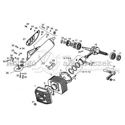Crankshaft - Cylinder - Piston - Exhaust